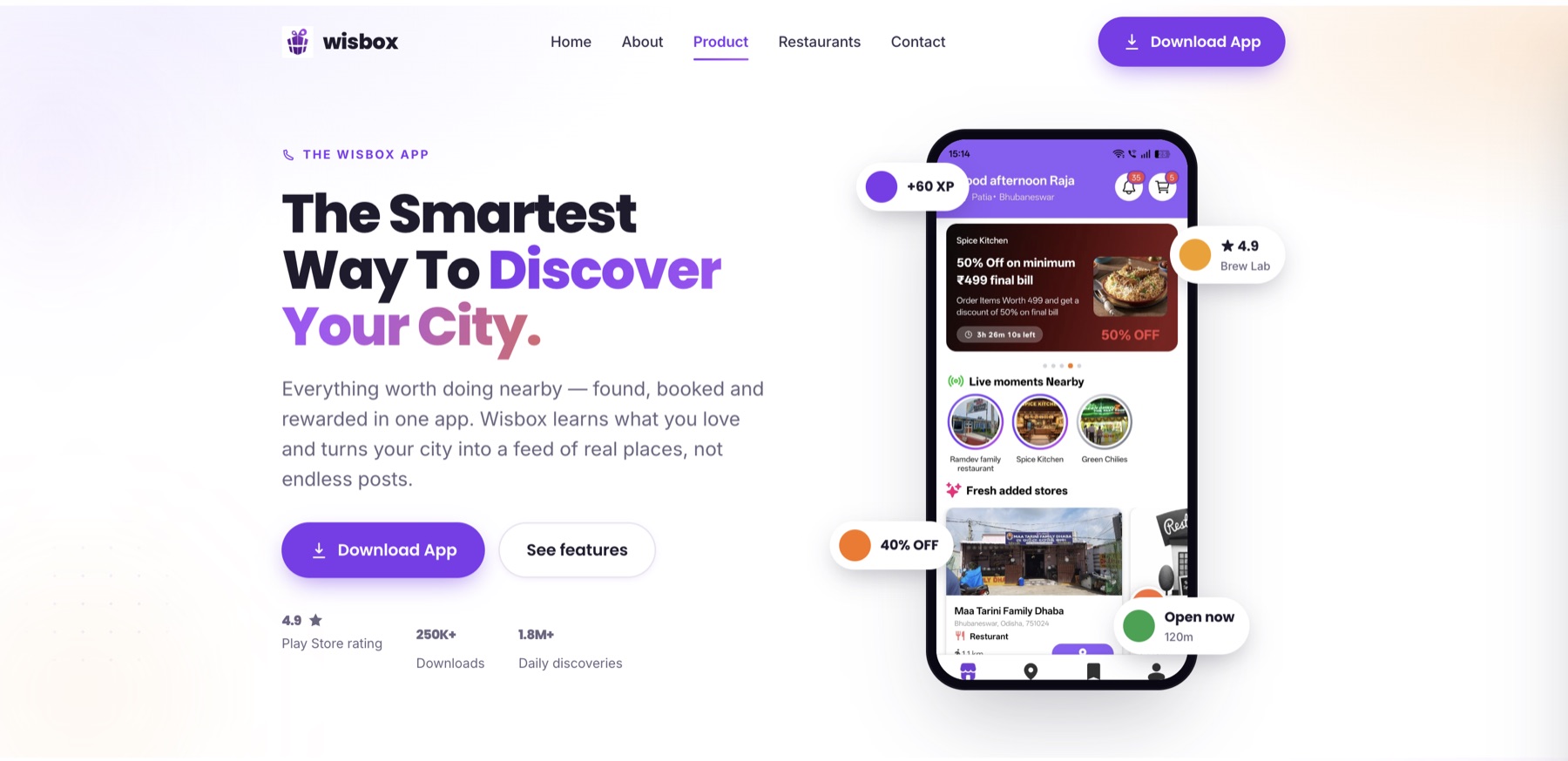 Wisbox — Hyperlocal discovery app